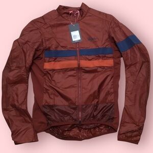 Rapha Mens Brevet Insulated HI VIZ Winter Jacket (Red Brick)